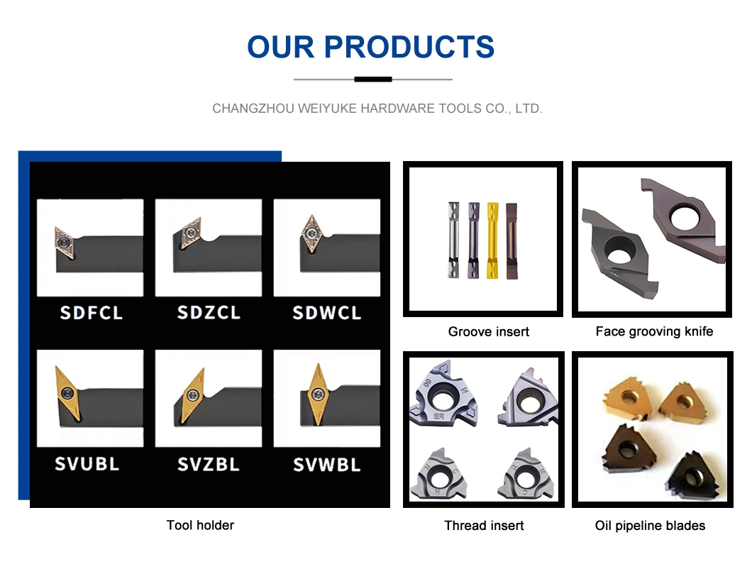 Wyk Carbide Insert Dcmt/Vbmt/Cnmg Cemented Carbide Double Coating Turning Inserts Dcmt Boring Bar for D Type Internal Turning Tools Hard Metal CVD Coating